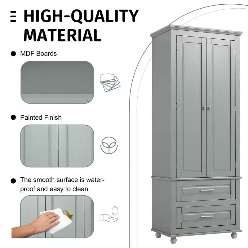 Meuble de salle de bain autoportant moderne en bois