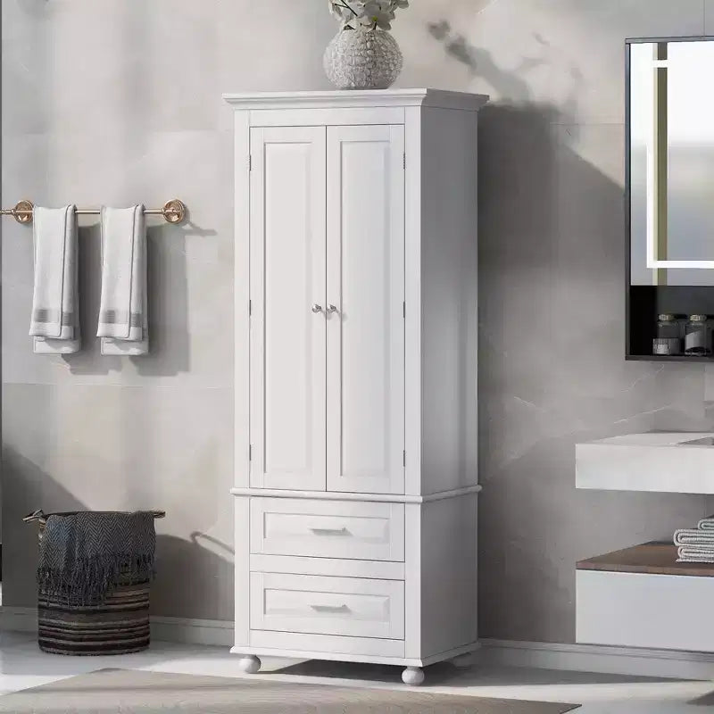 Meuble de salle de bain autoportant moderne en bois