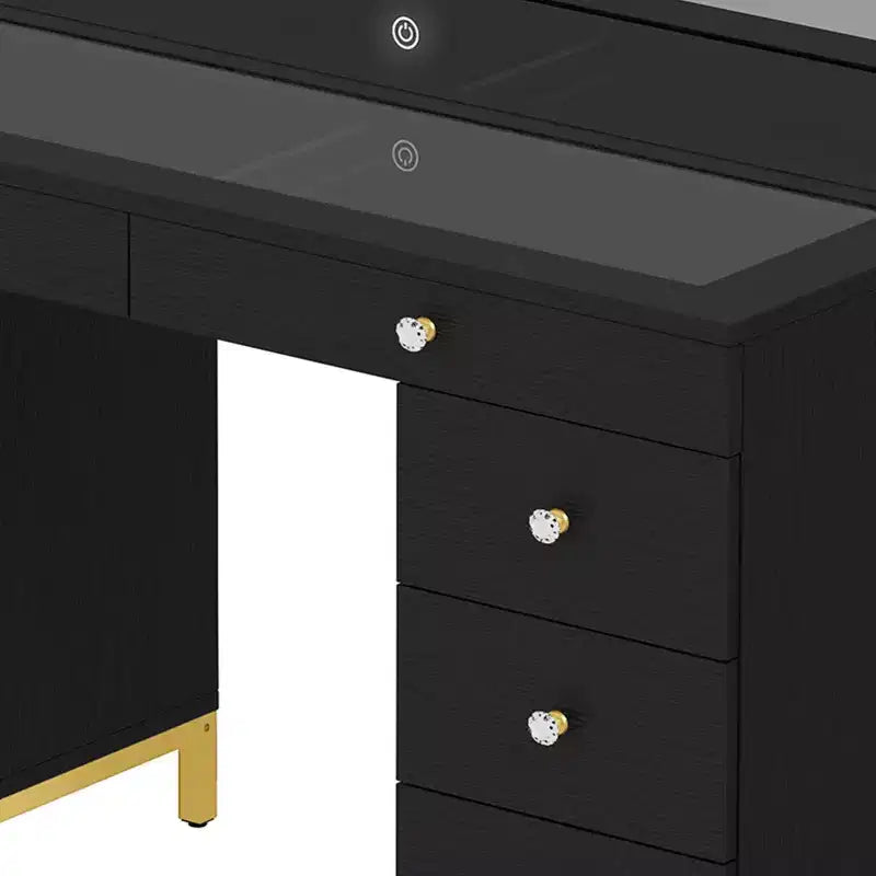 Coiffeuse avec grand miroir éclairé