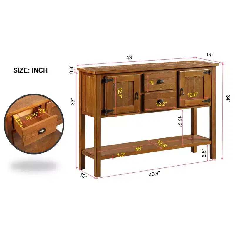 Console de style champêtre