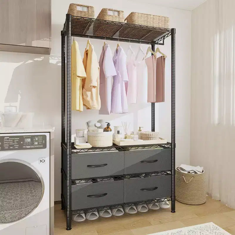 Portant à vêtements autoportant pour chambre à coucher
