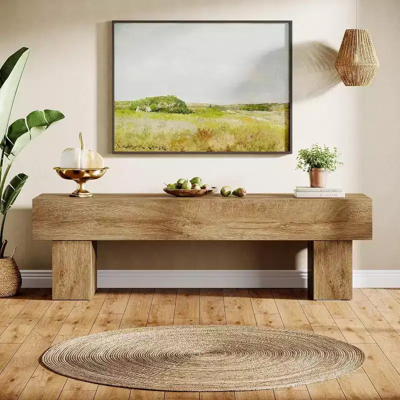 Meuble TV de 160 cm, meuble TV de style rustique et console basse pour téléviseurs de 55/60/65 pouces, pour salon