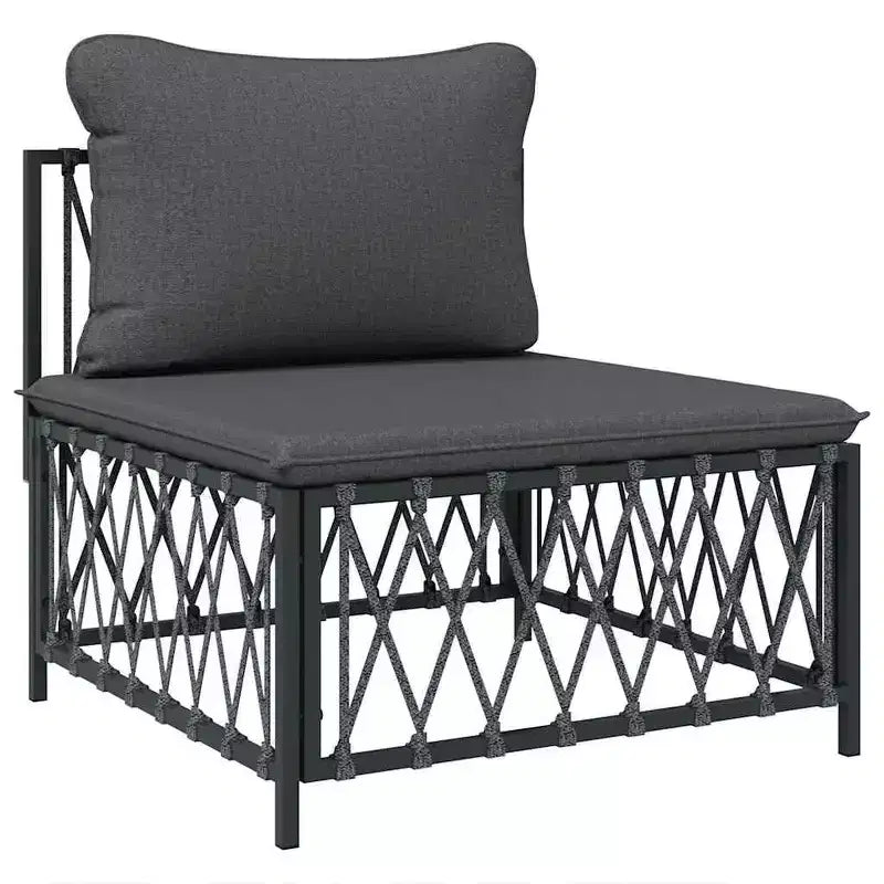 vidaXL Outdoor Sofa Set Solid Acacia Wood and Polyester Natural