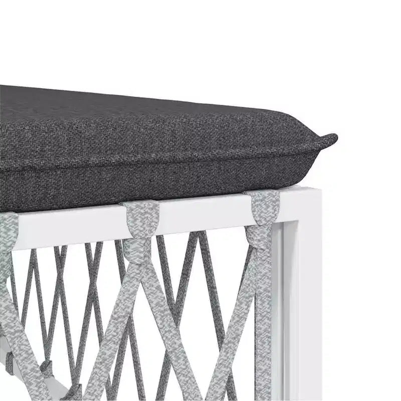 Canapé d'extérieur, en bois d'acacia massif et tissu en fibres de polyester naturelles
