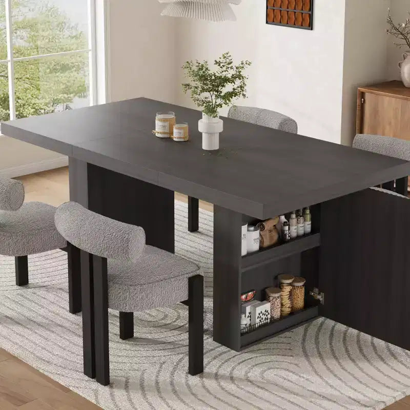 Table de salle à manger de style moderne avec rangement