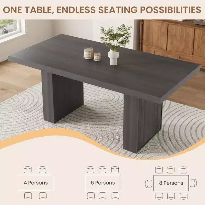 Table de salle à manger de style moderne avec rangement