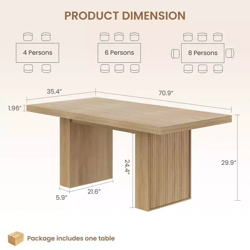Table de salle à manger de style moderne avec rangement