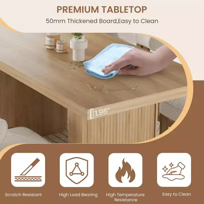 Table de salle à manger de style moderne avec rangement