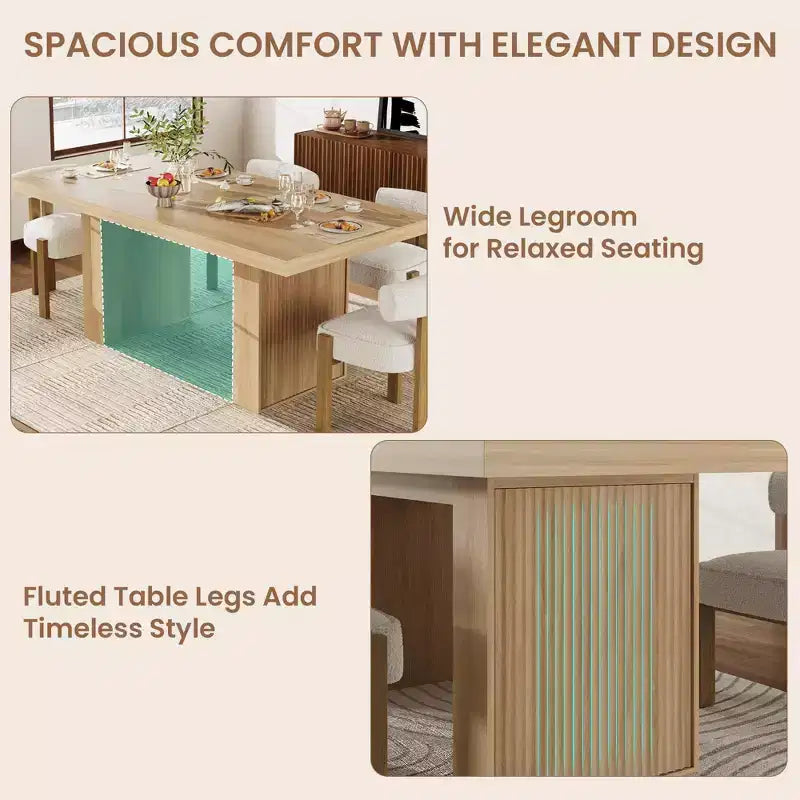 Table de salle à manger de style moderne avec rangement