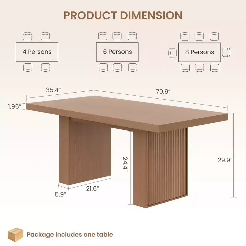 Table de salle à manger de style moderne avec rangement