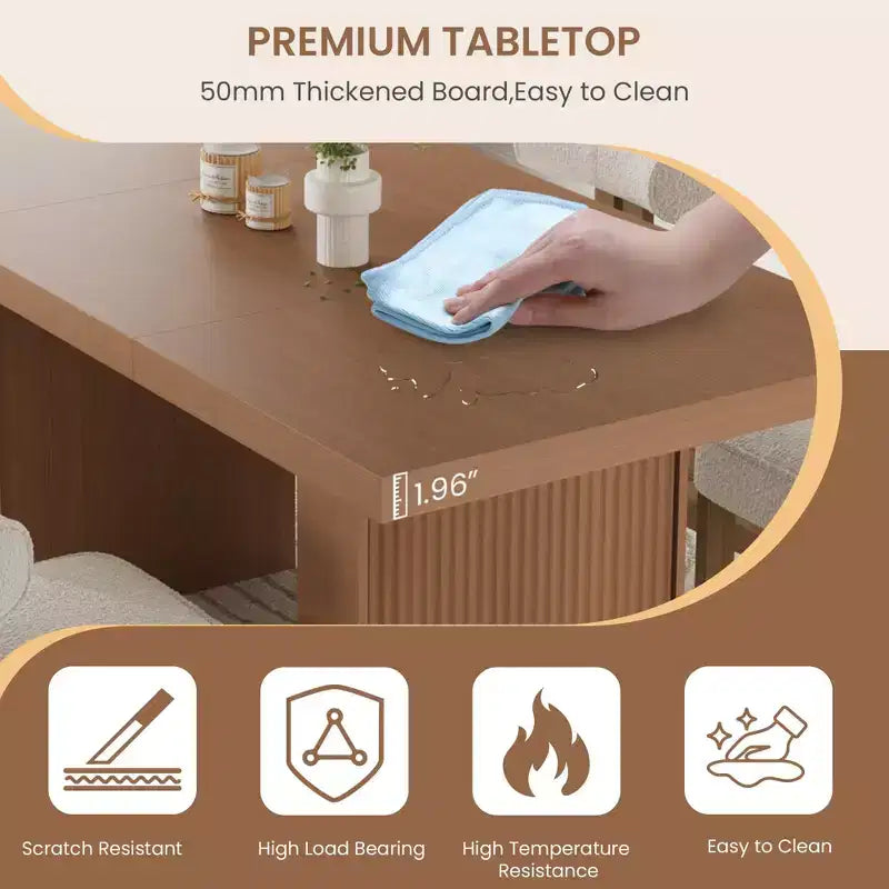 Table de salle à manger de style moderne avec rangement