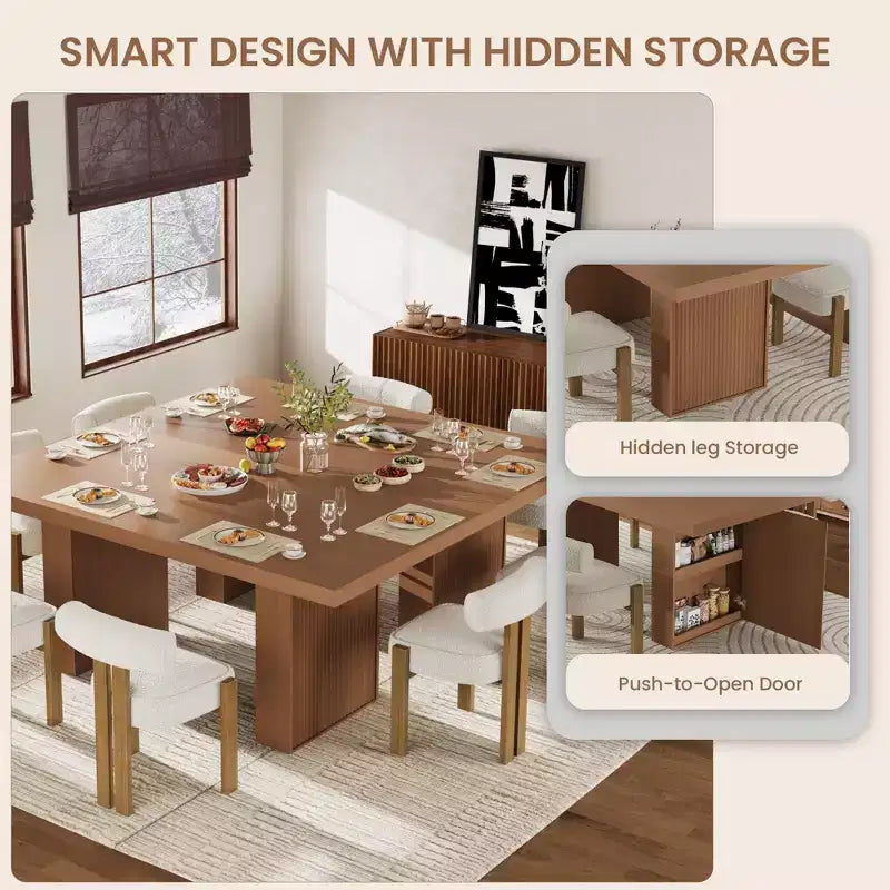 Table de salle à manger de style moderne avec rangement