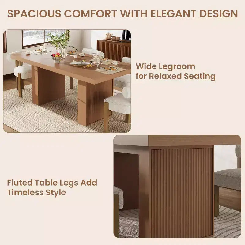 Table de salle à manger de style moderne avec rangement