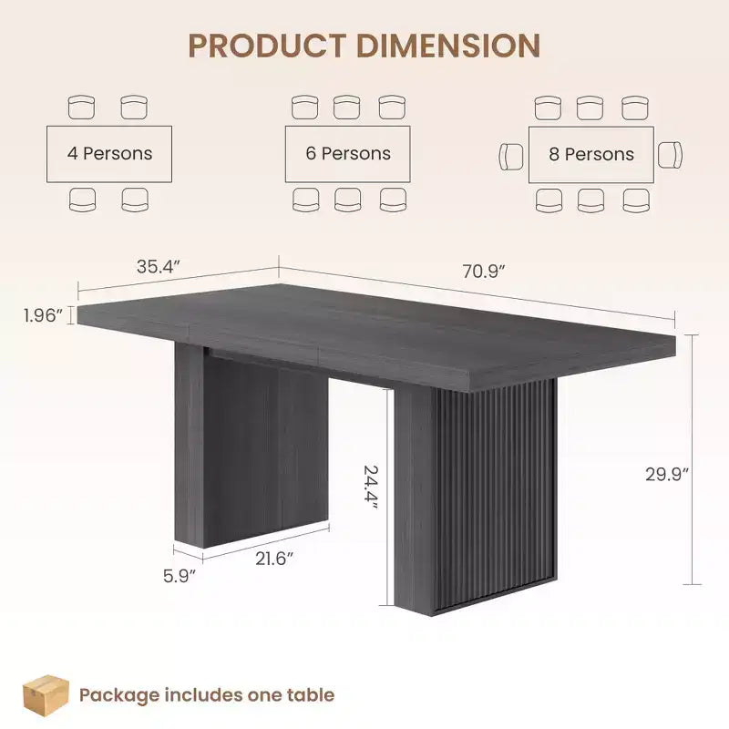 Table de salle à manger de style moderne avec rangement