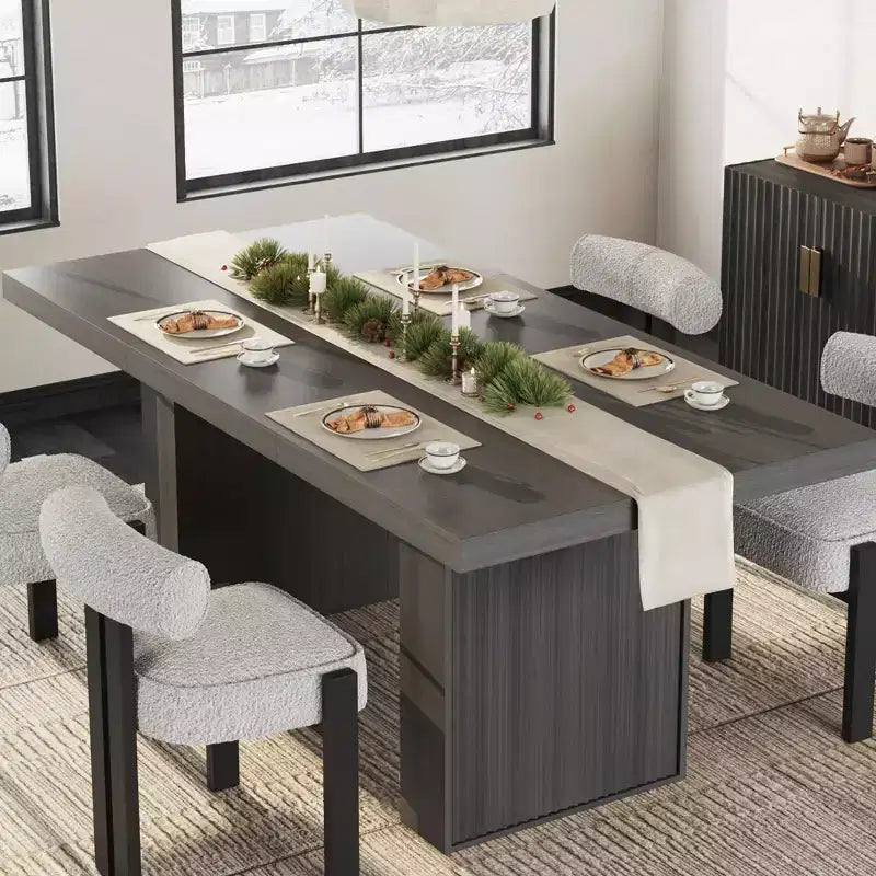 Table de salle à manger de style moderne avec rangement
