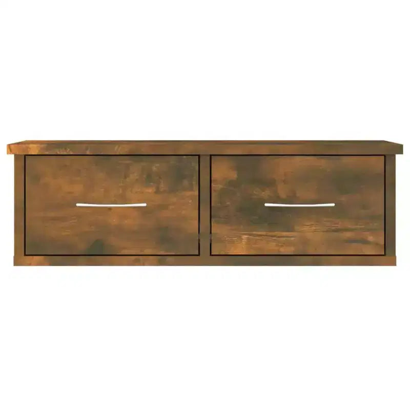 Meuble haut chêne fumé, bois composite, meuble mural standard