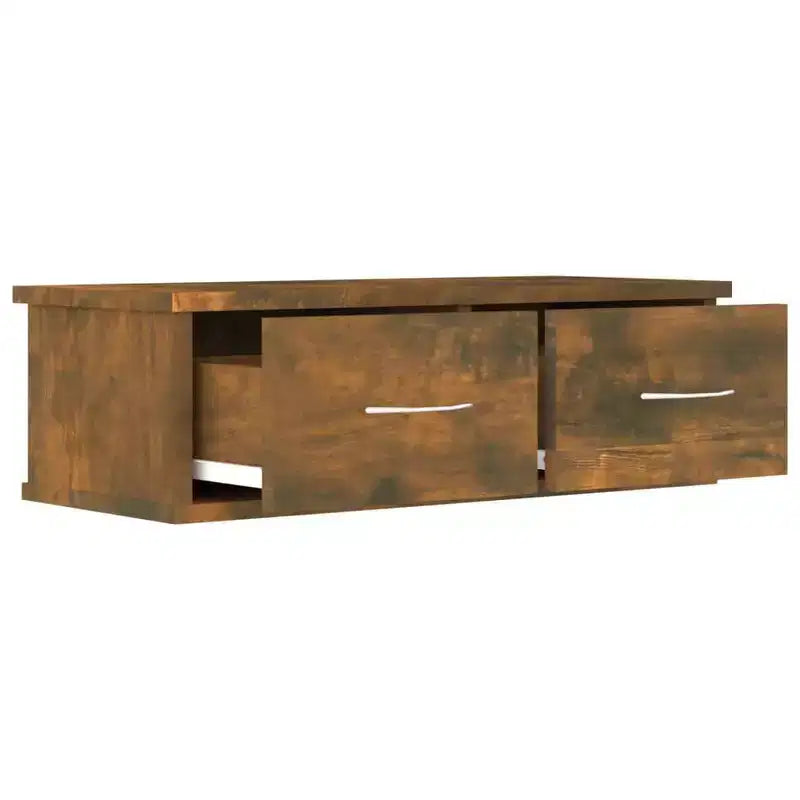 Meuble haut chêne fumé, bois composite, meuble mural standard