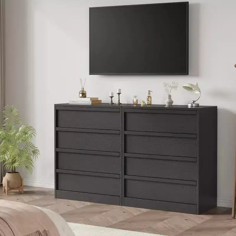 Table de chevet à 4 tiroirs, table de chevet de 99 cm de haut avec grand espace de rangement, table d'appoint étroite anti-basculement pour chambre à coucher, salon, entrée