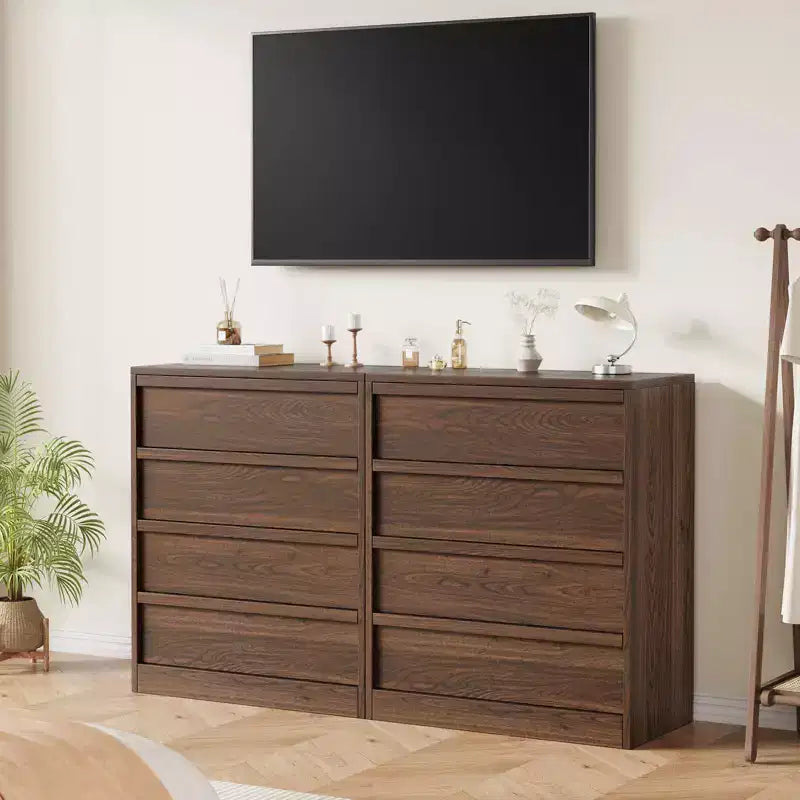 Table de chevet à 4 tiroirs, table de chevet de 99 cm de haut avec grand espace de rangement, table d'appoint étroite anti-basculement pour chambre à coucher, salon, entrée