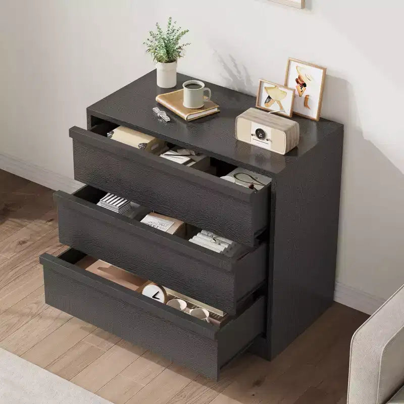 Table de chevet à 4 tiroirs, table de chevet de 99 cm de haut avec grand espace de rangement, table d'appoint étroite anti-basculement pour chambre à coucher, salon, entrée