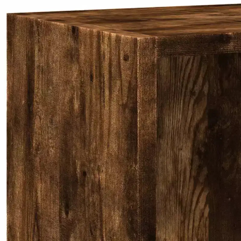 Étagère compacte en bois d'ingénierie chêne fumé