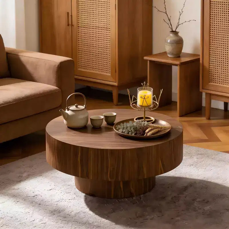 Table basse ronde en bois