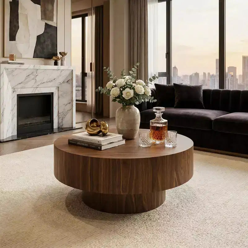 Table basse ronde en bois
