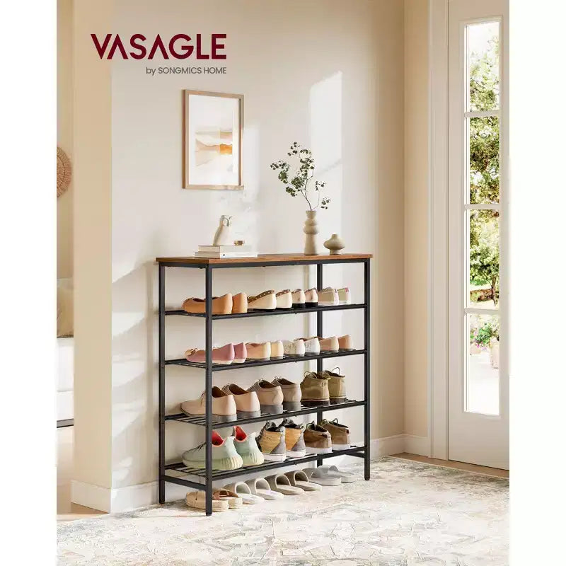 Meuble à chaussures métallique sur pied