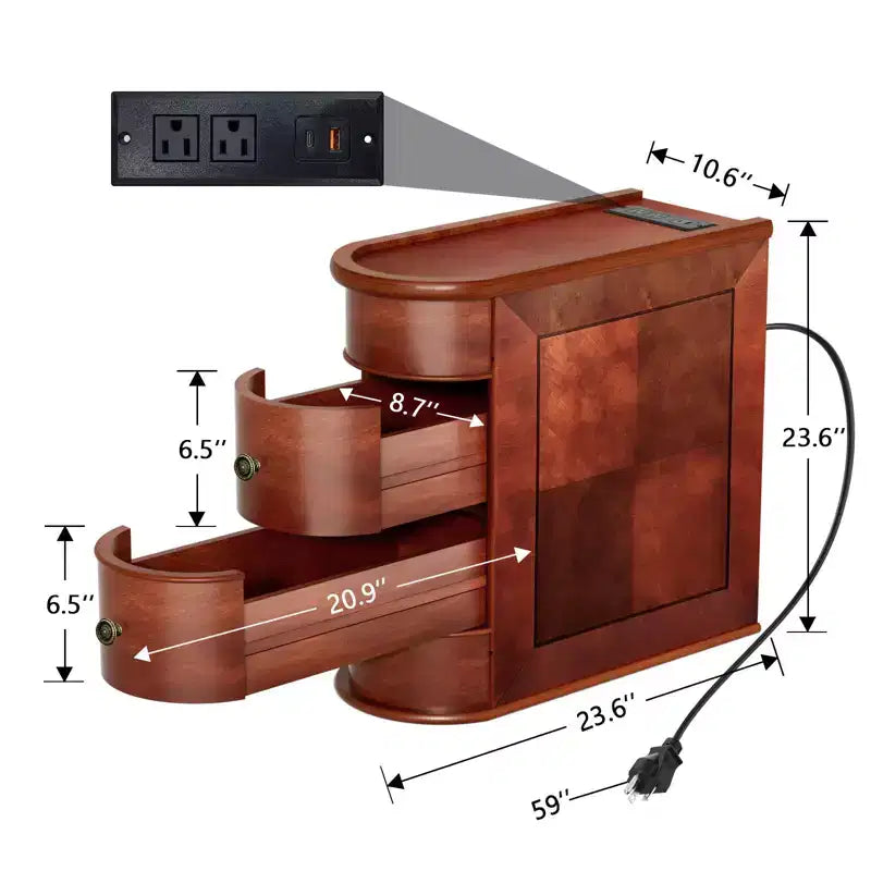 Table d'appoint en bois massif