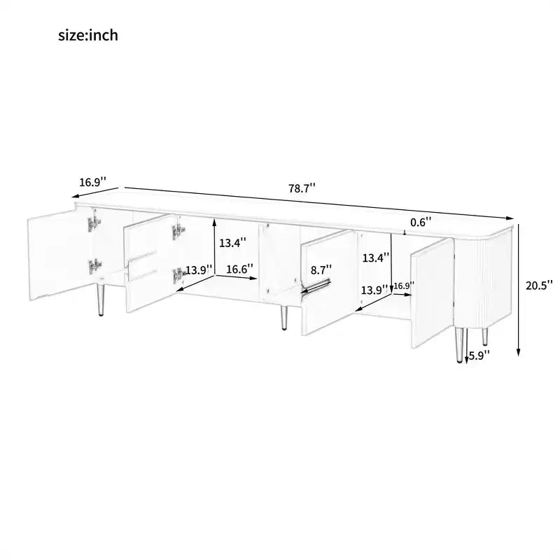 Meuble TV minimaliste de 200 cm
