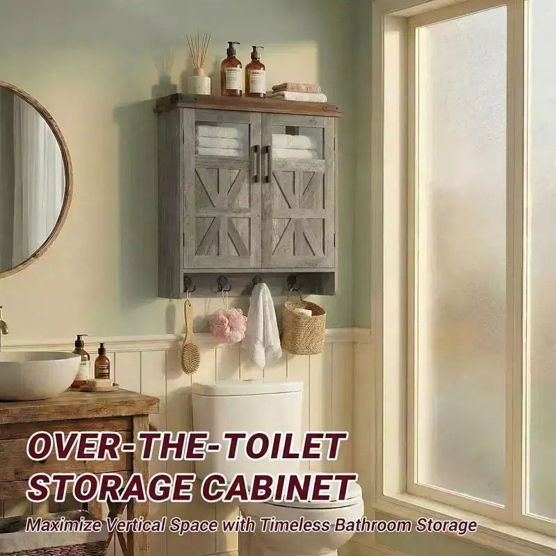Étagères de rangement et patères porte-serviettes