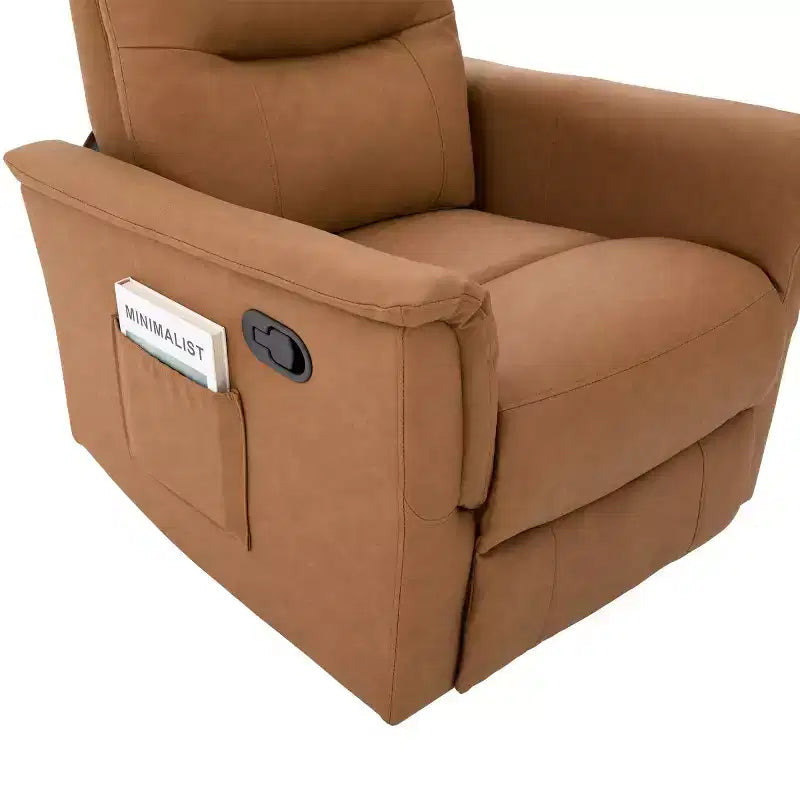 Un fauteuil inclinable pivotant et berçant avec fonction massage et dossier réglable