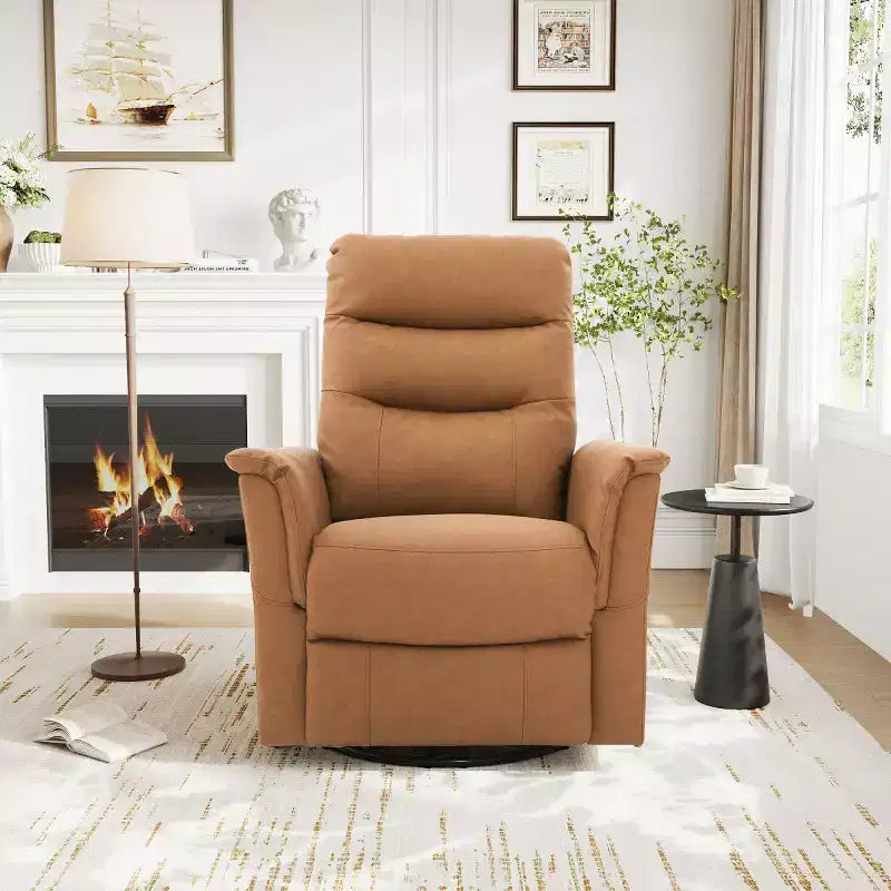 Un fauteuil inclinable pivotant et berçant avec fonction massage et dossier réglable
